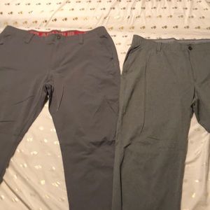 VGUC Two (2) Under Armour Golf Pants sz 40x30